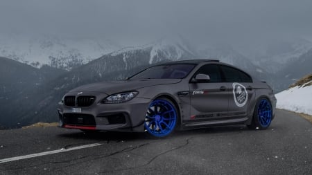 2016 BMW 6 Series Gran Coupe by Fostla - blue wheels, gray, sporty, beamer