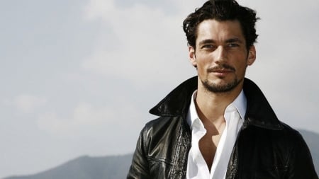 David Gandy - black, white, model, David Gandy, man