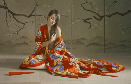 Girl in Kimono