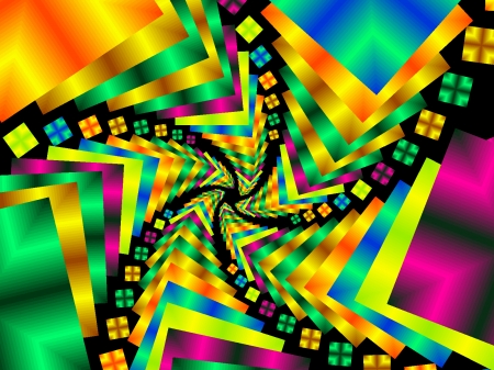 Festive Squares - COLOR, SQUARES, Mind Boggling Fractals, FRACTALS, FESTIVE, DAZZLING, VIBRANT, ABSTRACT