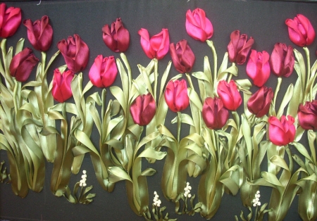 TULIPS - leaves, stems, petals, colors