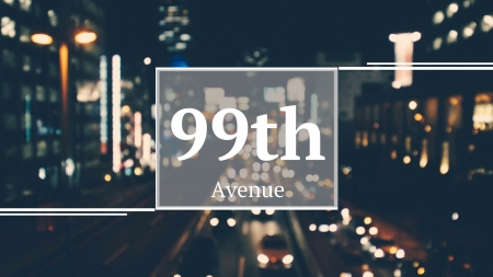 99th Avenue - avenue, urban, modern, text, 99th, city, cityscape