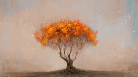 Stand Alone - fall, autumn, alone, tree, perspective