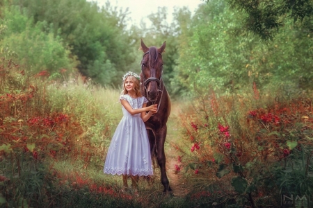 â™¥ - horse, girl, fantasy, abstract