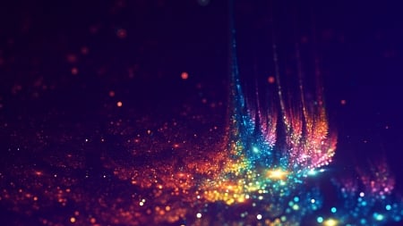 Luminescence - bokeh, fractal, stars, rainbow, purple, star, yellow, red, blue, colors