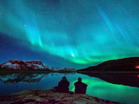 Northern beauty - Northern lights, blue, green, sky