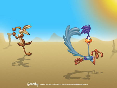 ROAD RUNNER WILE E COYOTE  - animation, cartoon, looneytunes, funny, road runner, tv, wile coyote