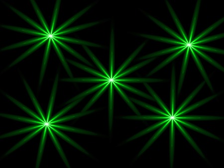 Cyber Star Green - vortices, abstract