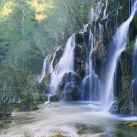 Spain, Cascada Rio Cuervo (Cascade at the Source of the Rio Cuervo) 