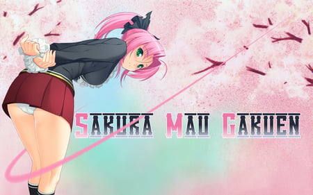 Sakura - beauty, sakura mau gakuen, sakura trees, blossoms, pink hair, anime