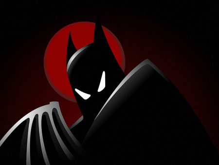 Batman - art, black, red