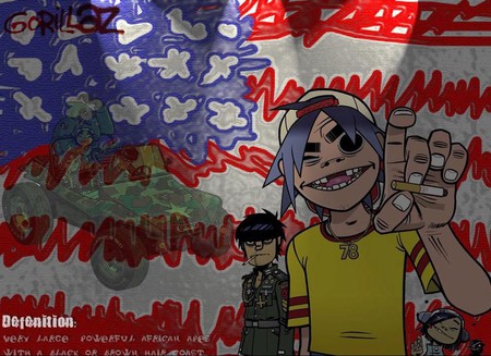 Gorillaz - noodle, russel, murdoc, gorillaz, 2d