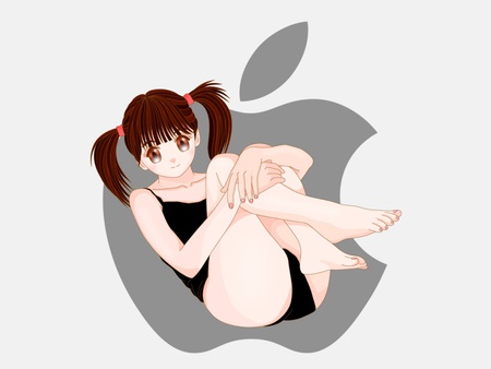 Anime Apple - anime, technology, apple