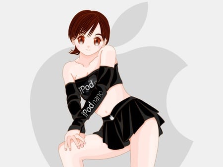 Anime Apple - anime, technology, apple