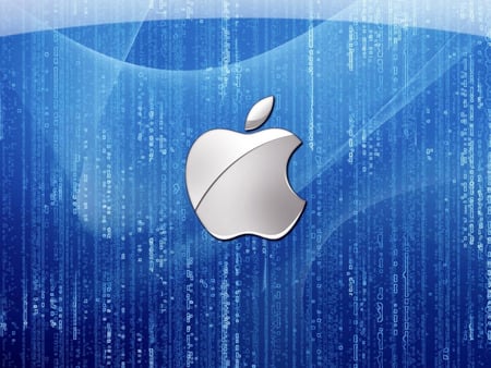 Apple - technology, apple, blue