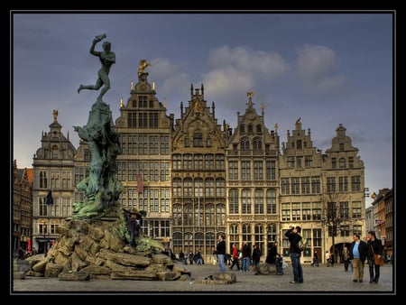 Brabo fountain, Antwerp (Belgium) - market square, belgium, antwerp, statue