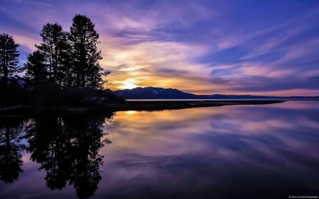 Lake Tahoe Reflection - fun, nature, lake tahoe, cool, reflection, sunset