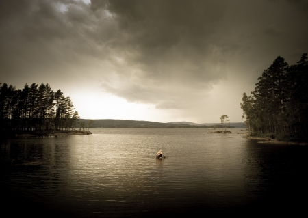 Lake - sky, lake, nature, clouds