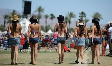 Roaming Cowgirls.. - style, girls, western, women, models, hats, outdoors, brunettes, cowgirl, group, fun, female, boots, blondes, fashion