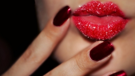 lips & Nails - nails, lips, sugar, sensual