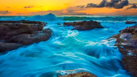 Wonderful blue lake - nature, water, lake, blue