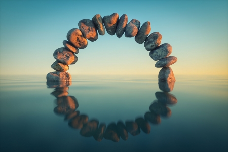 Just say OM - john wilhelm stone, vara, blue, water, summer, just say om, sea