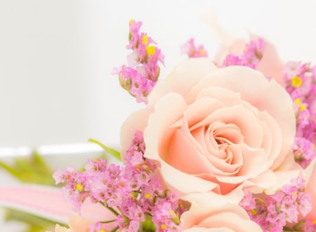 Rose â™¥ - wedding bride, pink, flowers, bouquet, still life, rose