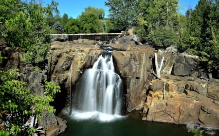 Wadhams Waterfall, New York - usa, nature, waterfall, rocks