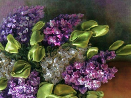 Close up to fragrance - flowers, white, purple, lilacs