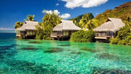 Crystal Beach - Huts, Clear water, Nature, Beach