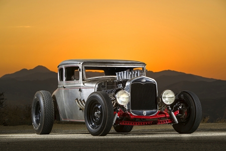 There’s a Race Car Hidden Inside this Bare-Metal Hemi-Powered 1931 Ford Model A Coupe