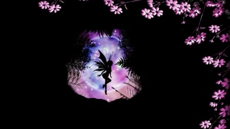 •⊰✿⊱• - fantay, fairy, silhouette, magical