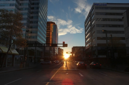 Sunset at Edmontonhenge - nature, fun, cool, edmontonhenge, sunset