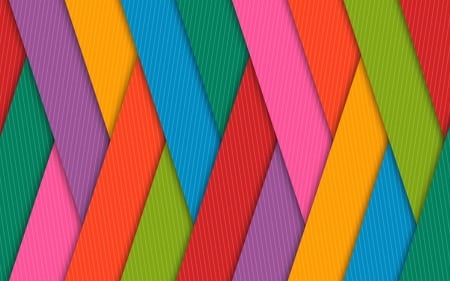 Colorful Strips - fun, abstract, cool, 3d, design, colorful strips