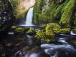 Green Moss Waterfall