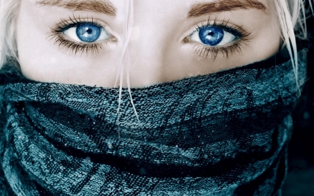 Blue Eyes - eyes, blue, woman, look