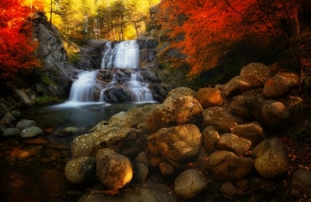 Autumn waterfall