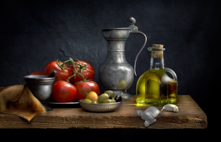 FRUIT - still life, colors, abstract, tomatoes