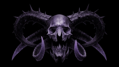 â˜  â˜  â˜  - skull, darkness, black, fantasy