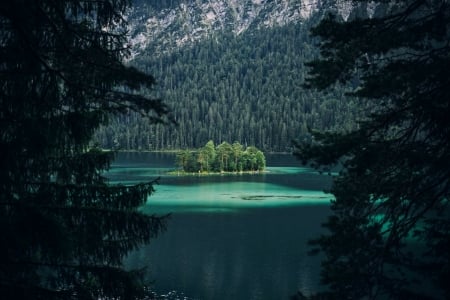 Beautiful Scenery - plants, lake, nature, mountain