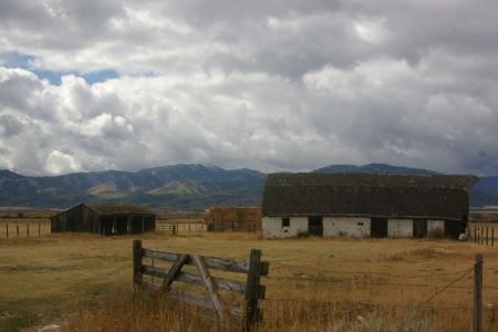 Old Barn, Teton Valley, Idaho - Mountains, Scenic, Barns, Farms, Fields