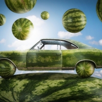 Watermelon car