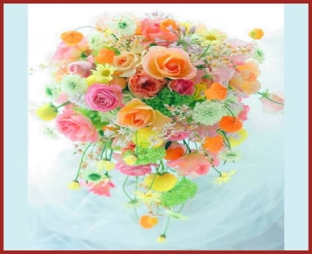 Roses beauty - roses, flowers, arrangement, pastel