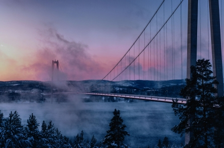 Slight Fog Over Golden Gate Bridge  - wide screen, california, photography, cityscape, san francisco, golden gate bridge, beautiful, scenery, architecture, bridge, usa, photo