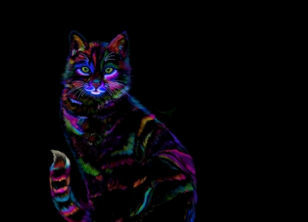 Neon cat