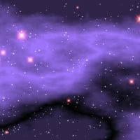 Purple Clouds in Starry Space