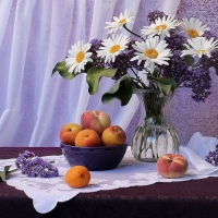 DAISIES AND FRUIT