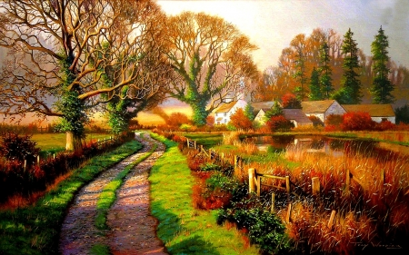 Beautiful Autumn Painting - pretty, Autumn, Art, Painting