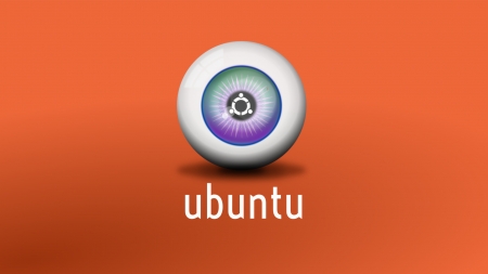 Ubuntu Eyeball Orange - plain, computer, orange, eye, ubuntu, linux