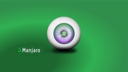 Manjaro Linux Green Wallpaper: Eyeball 2 - leed, manjaro, mint, computer, eye, widescreen, hd, plain, tech, linux